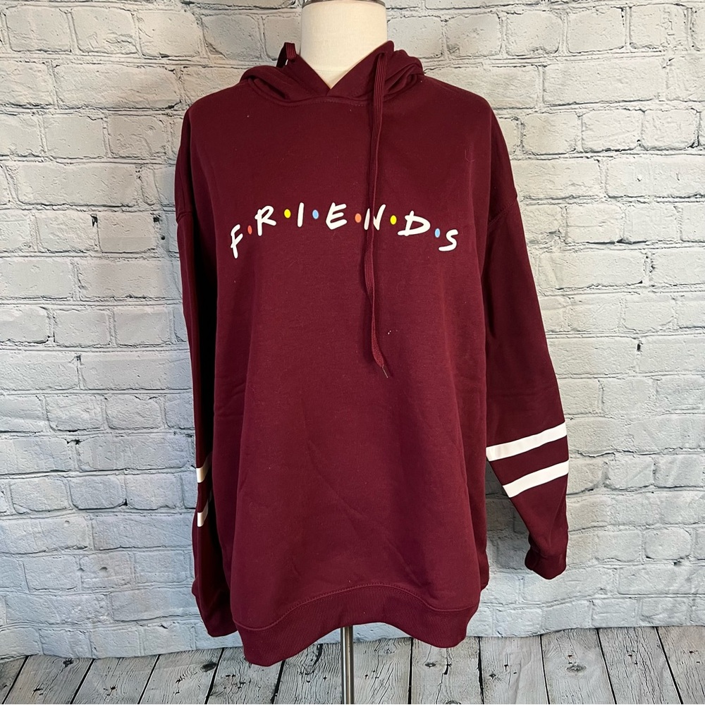 Maroon Friends Hoodie Sweater